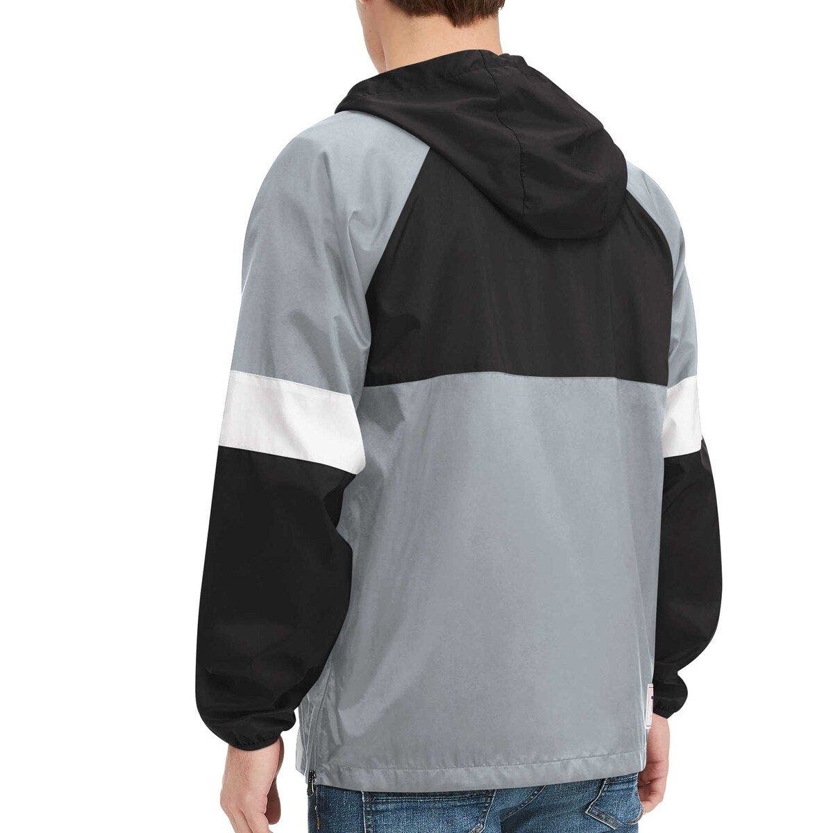Tommy Hilfiger Men's Tommy Hilfiger Black Las Vegas Raiders Quarter-Zip Raglan Pullover Hoodie