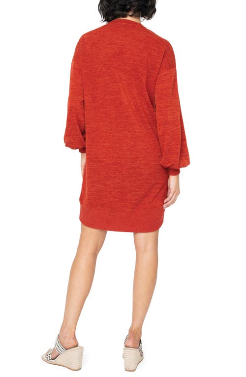 Shop Gibsonlook Long Sleeve Sweater Dress In Carmine Red