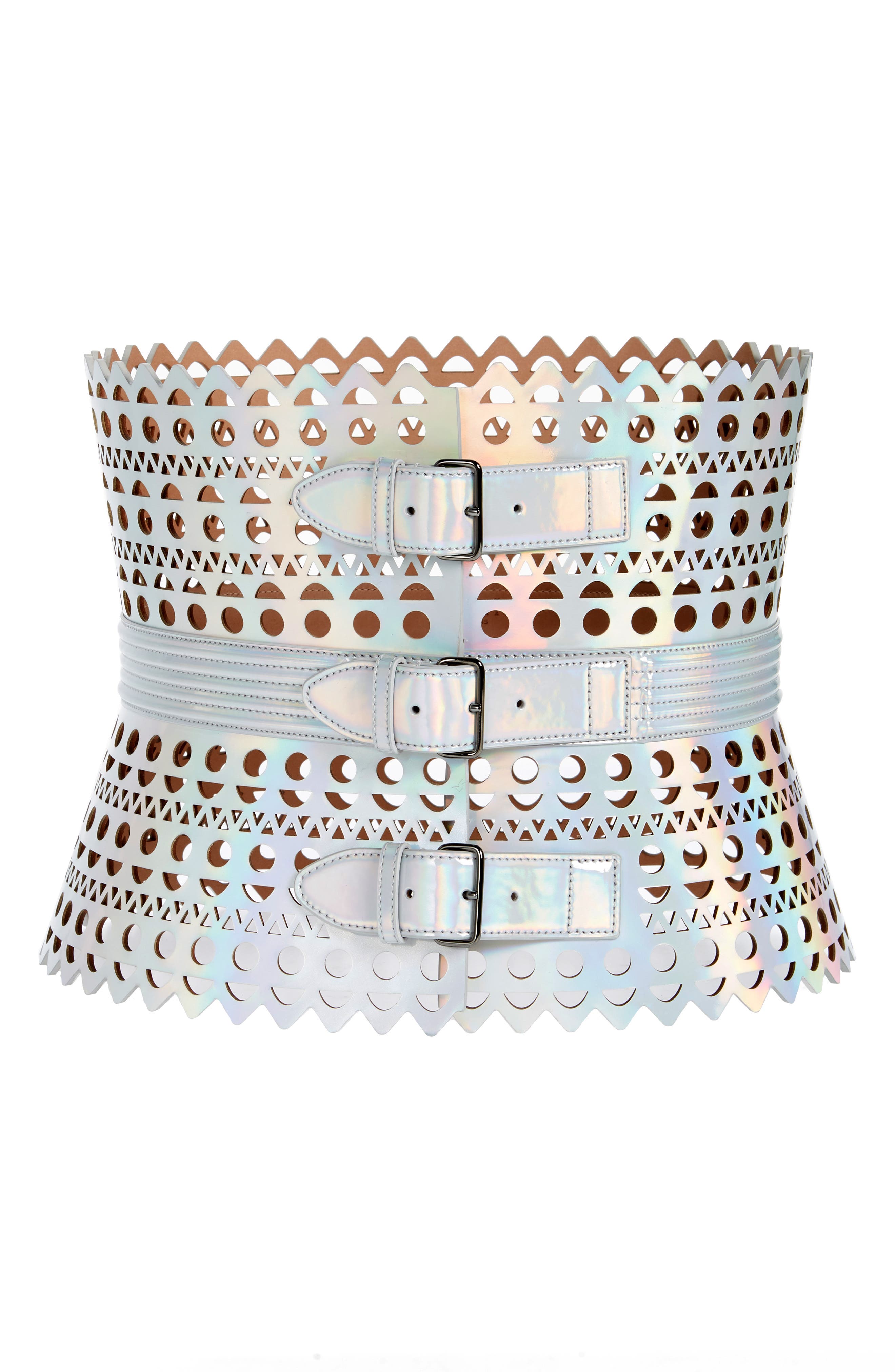Alaïa Vienne Reflex Leather Corset Belt 