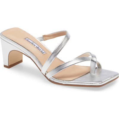 Charles David Henry Slide Sandal- Metallic
