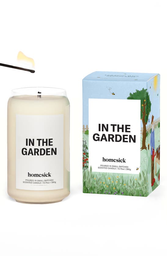 Homesick In The Garden Candle In White