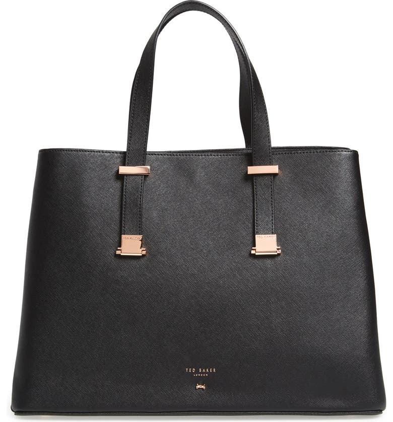 Ted Baker London Micro Bow Adjustable Handle Leather Shopper | Nordstrom
