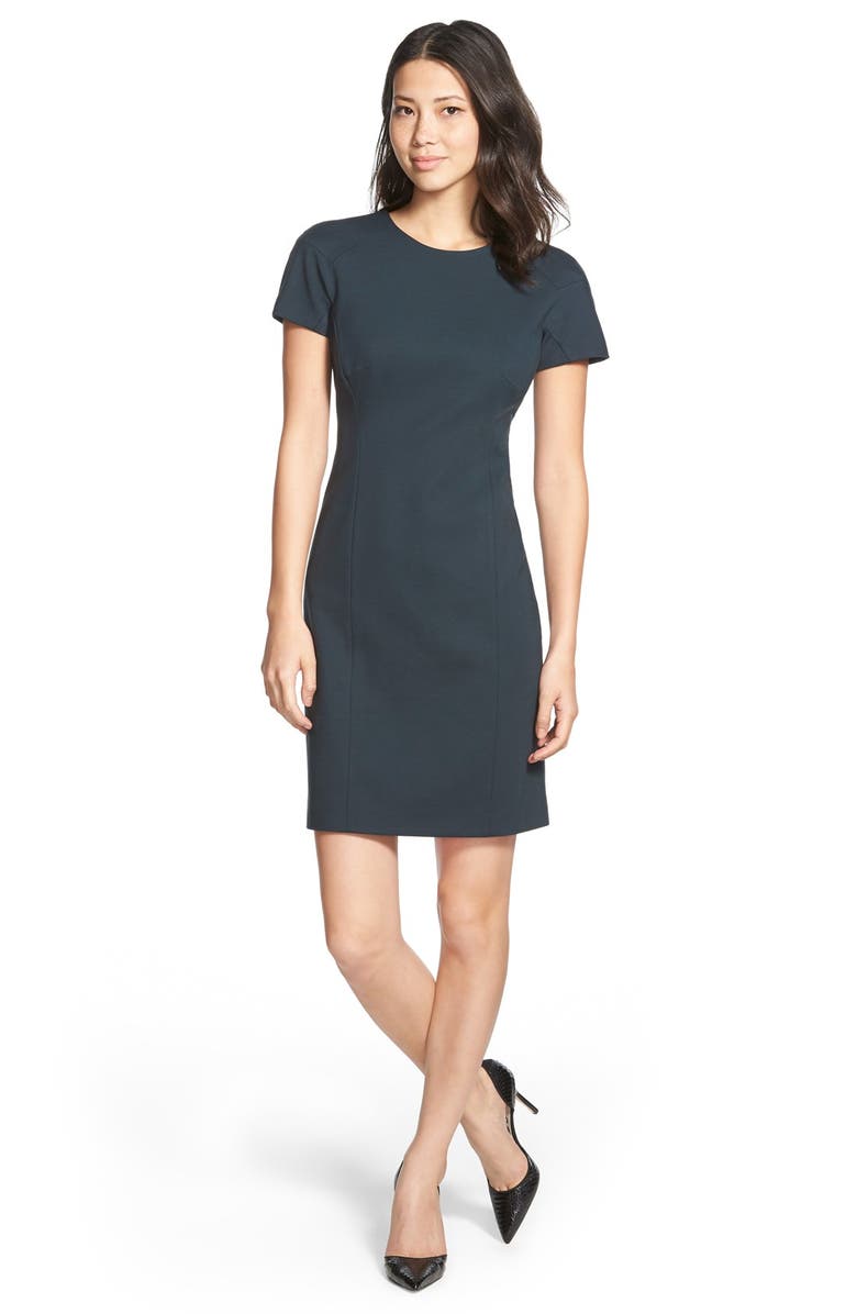 Ellen Tracy Short Sleeve Sheath Dress (Regular & Petite) | Nordstrom
