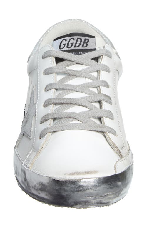 Shop Golden Goose Super-star Sneaker In White/silver/ice