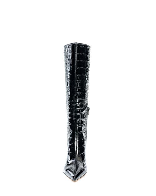 Allegra James Bella Embossed Boot In Black