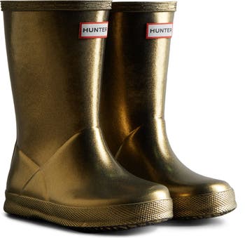 Gold hotsell rain boots