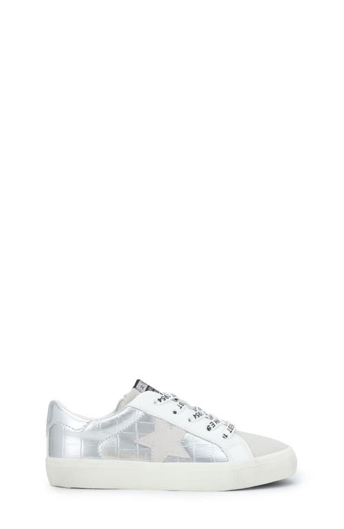 Shop Vintage Havana Kids' Vail Sneaker In Silver Croco Multi