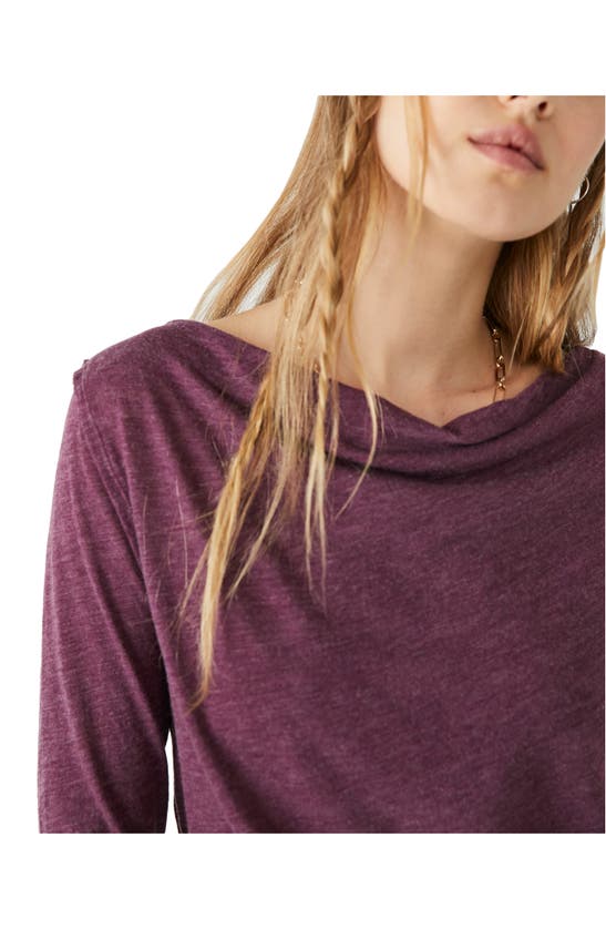 Free People Kimmi Cotton Blend Top In Fig Jam