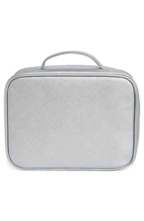 Bcbg Mirrored Train Case In Silver