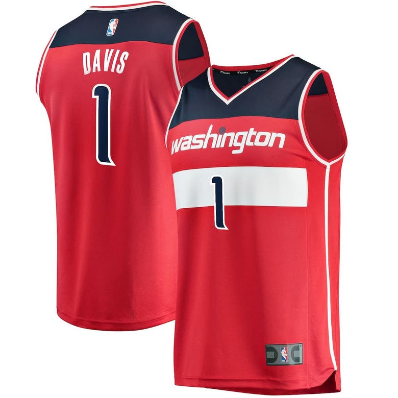 Fanatics Kids' Youth  Branded Johnny Davis Red Washington Wizards 2022 Nba Draft First Round Pick Fast Brea