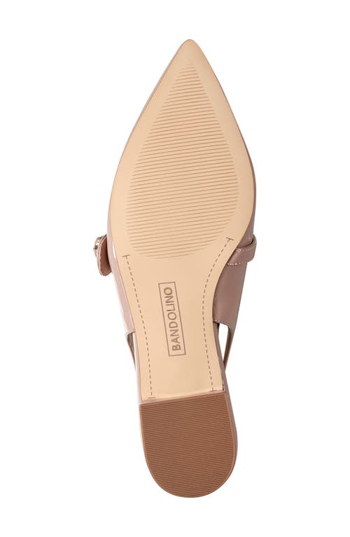 Shop Bandolino Aubriana Slingback Mary Jane Pointed Toe Flat In Light Pink