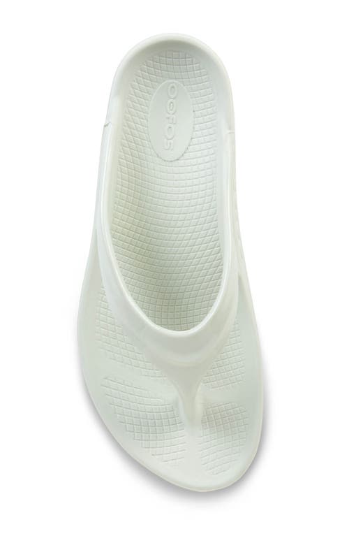 Shop Oofos Oomega Flip Flop In Cosmic Grey