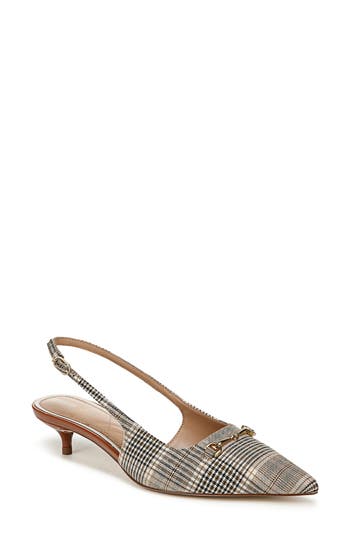 SAM EDELMAN SAM EDELMAN FARRAH KITTEN HEEL POINTED TOE SLINGBACK PUMP 
