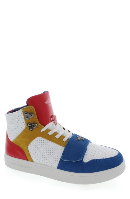 Creative Recreation Cesario Hi Lux Sneaker in White/Red/Blue