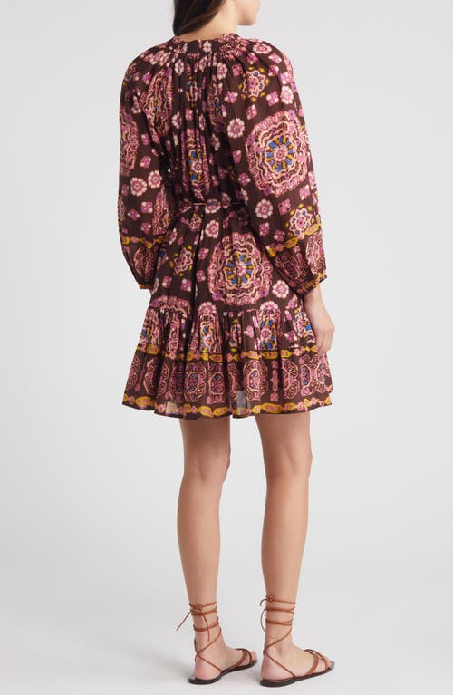 Shop Cleobella Eliva Print Long Sleeve Organic Cotton Minidress In Avalon Print