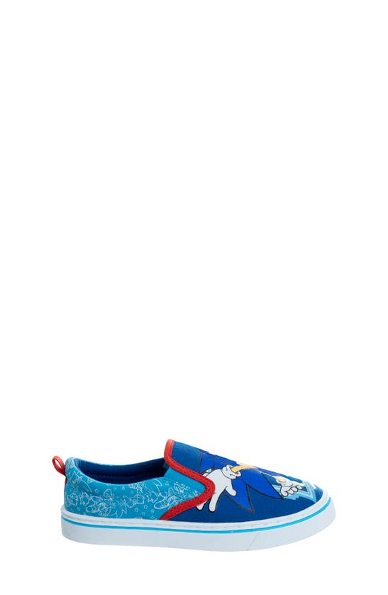Shop Josmo Kids' Sonic The Hedgehog Slip-on Sneaker In Blue