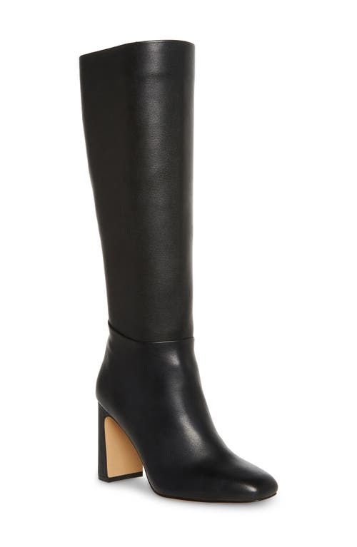 Steve Madden Annya Knee High Boot in Black Leat Smart Closet