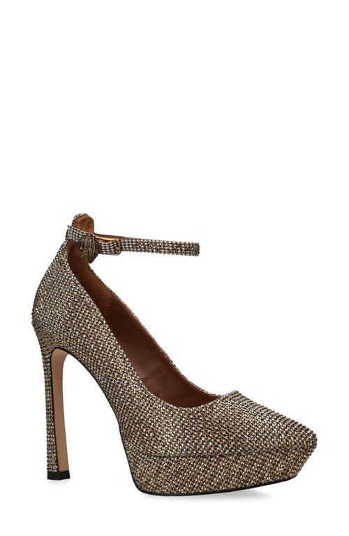 Shoreditch Platform Ankle Strap Pump in Beige