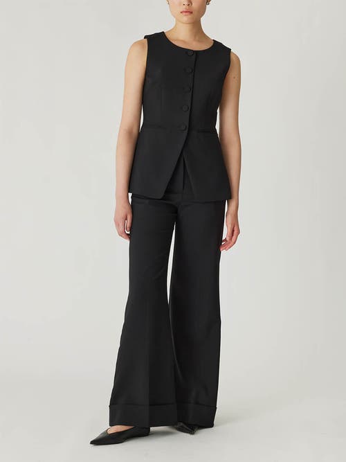 REBECCA TAYLOR REBECCA TAYLOR REFINED SUITING BUTTON FRONT VEST