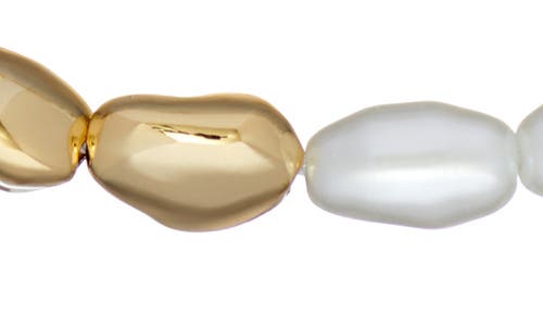 Ted Baker London Inela Island Imitation Pearl Slider Bracelet In Gold Tone/ Pearl