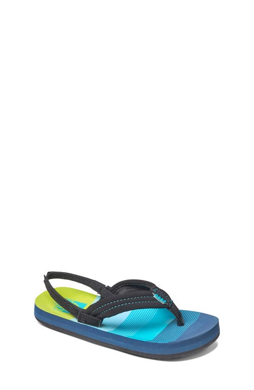 Shop Reef Kids' Little Ahi Flip Flop In Aqua/green