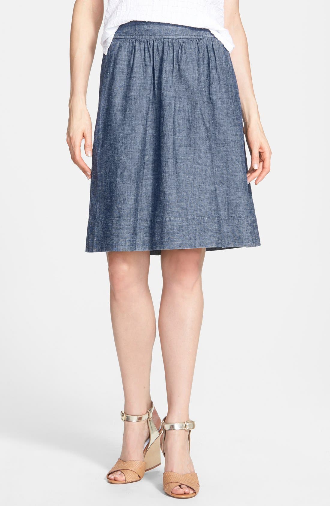 Eileen Fisher Hemp & Organic Cotton ALine Skirt (Regular & Petite