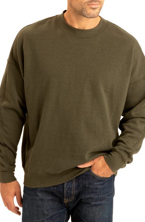 Mens Cotton Slim Fit Crewneck Almond Green Sweater Smart Casual Business  Sweatshirt S at  Men's Clothing store