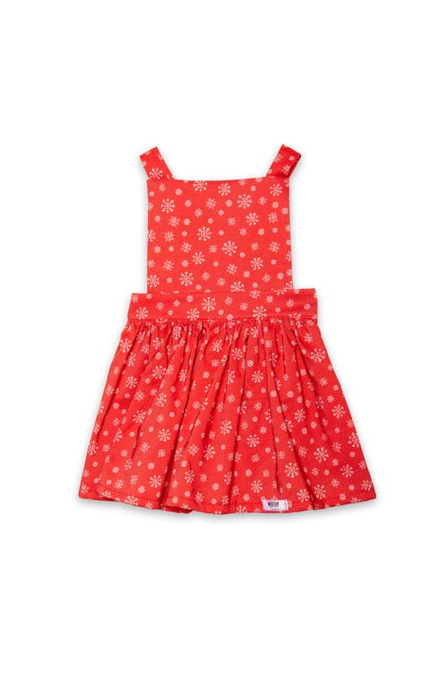 Worthy Threads Pinafore Dress In Red