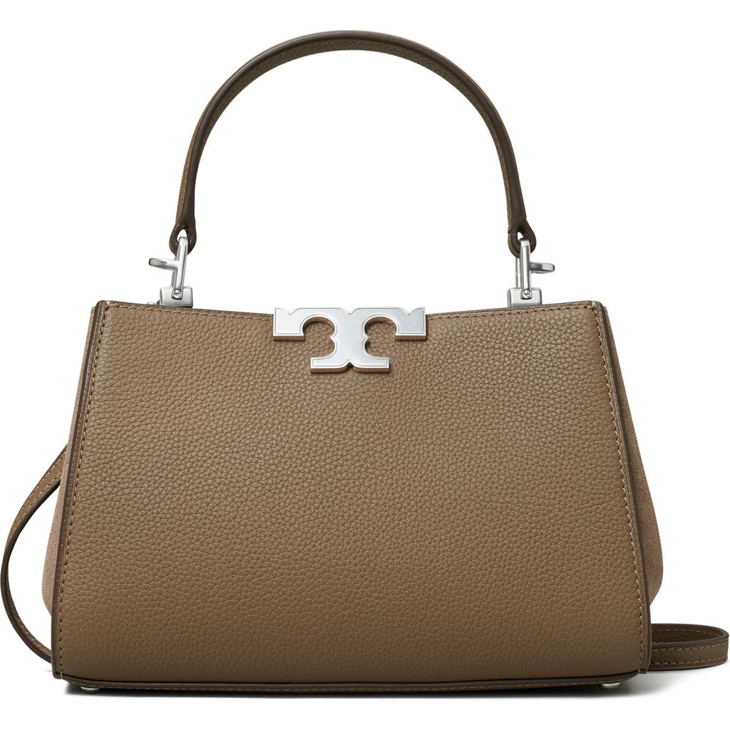 Tory Burch Eleanor Pebbled Leather Tote Bag In Wild Mushroom