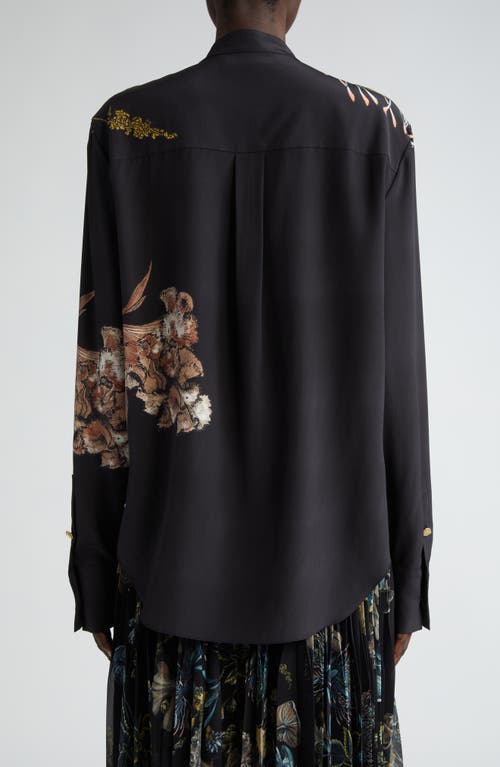 JASON WU COLLECTION JASON WU COLLECTION FOREST PRINT OVERSIZE SILK SHIRT 