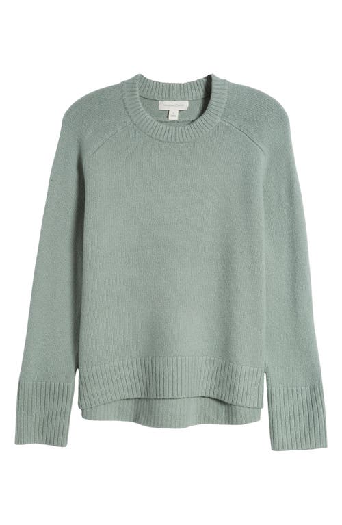 Shop Treasure & Bond Crewneck Raglan Cotton Blend Sweater In Green Shore