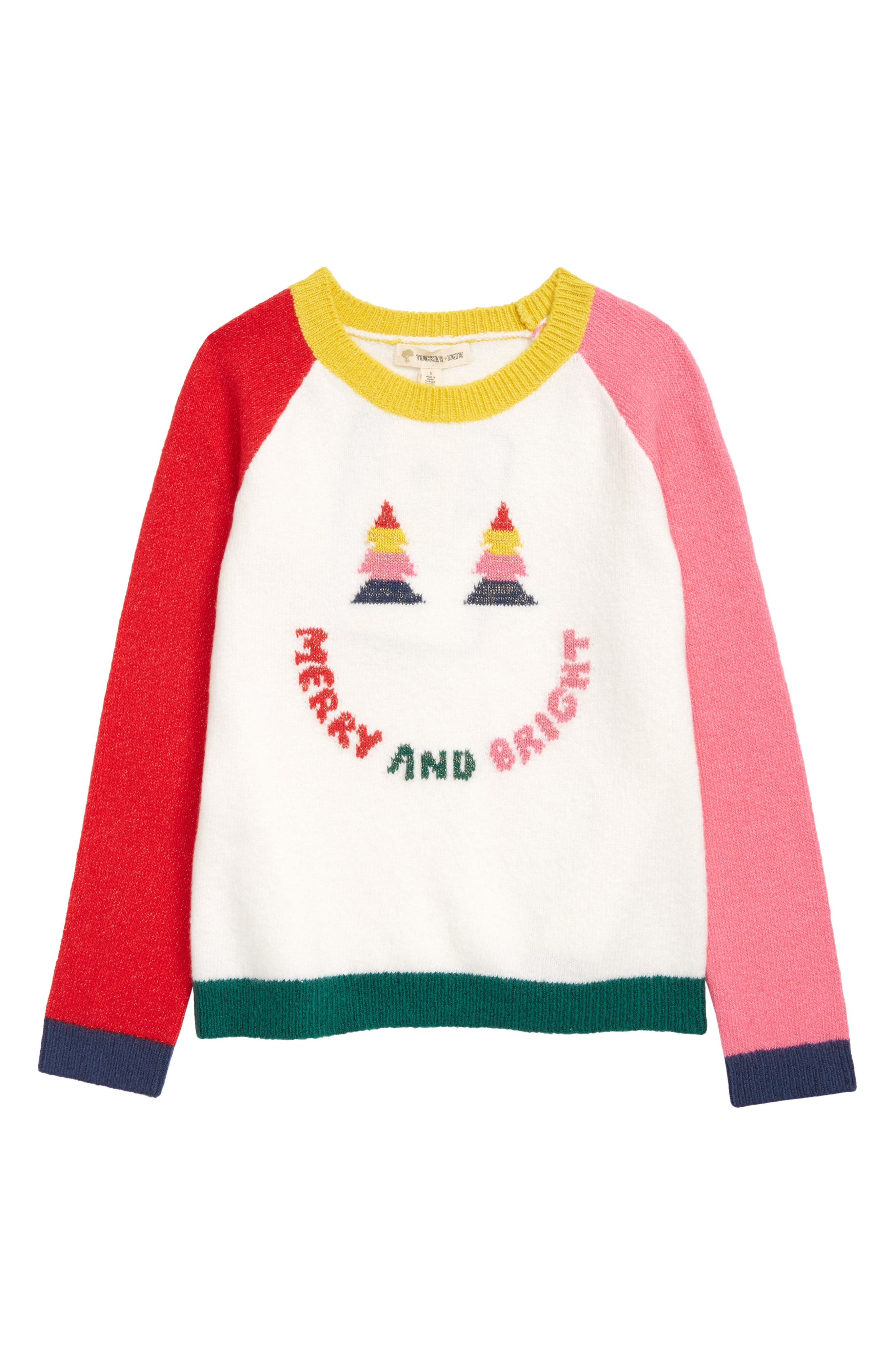 Tucker + Tate Kids' Icon Sweater in Ivory Egret Multi Merry Bright at Nordstrom, Size 4