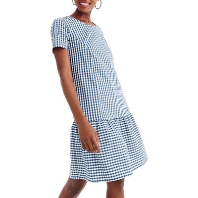 Plus Size Universal Standard For J.crew Drop Waist Poplin Dress, Blue