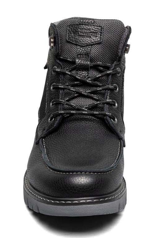 Nunn Bush Karnak Water Resistant Moc Toe Boot In Black Tumbled
