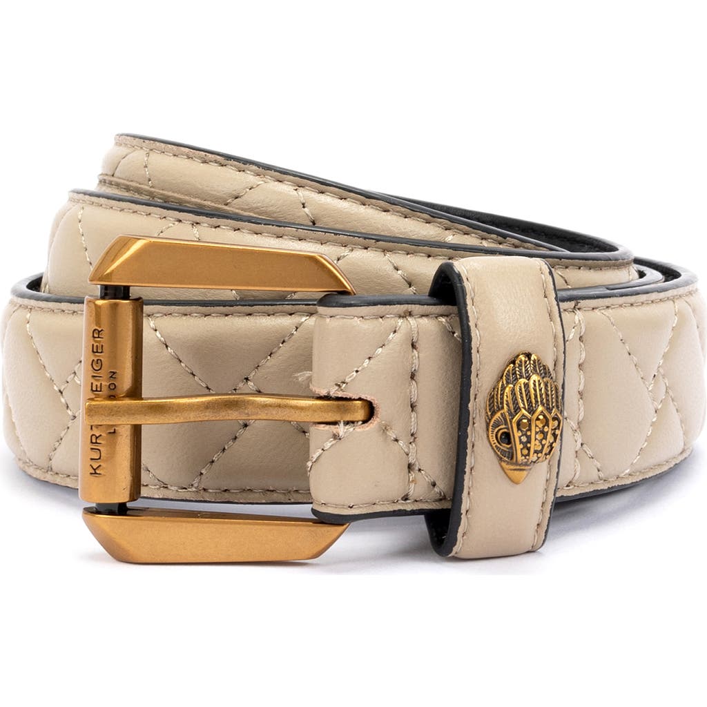 KURT GEIGER KURT GEIGER LONDON MICRO QUILT LEATHER BELT
