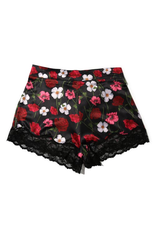 Hanky Panky Lace Trim Satin Tap Shorts in Am I Dreaming at Nordstrom, Size X-Large