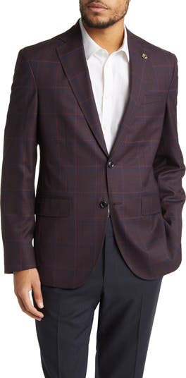 Ted Baker London Karl Slim Fit Soft Construction Plaid Wool Sport