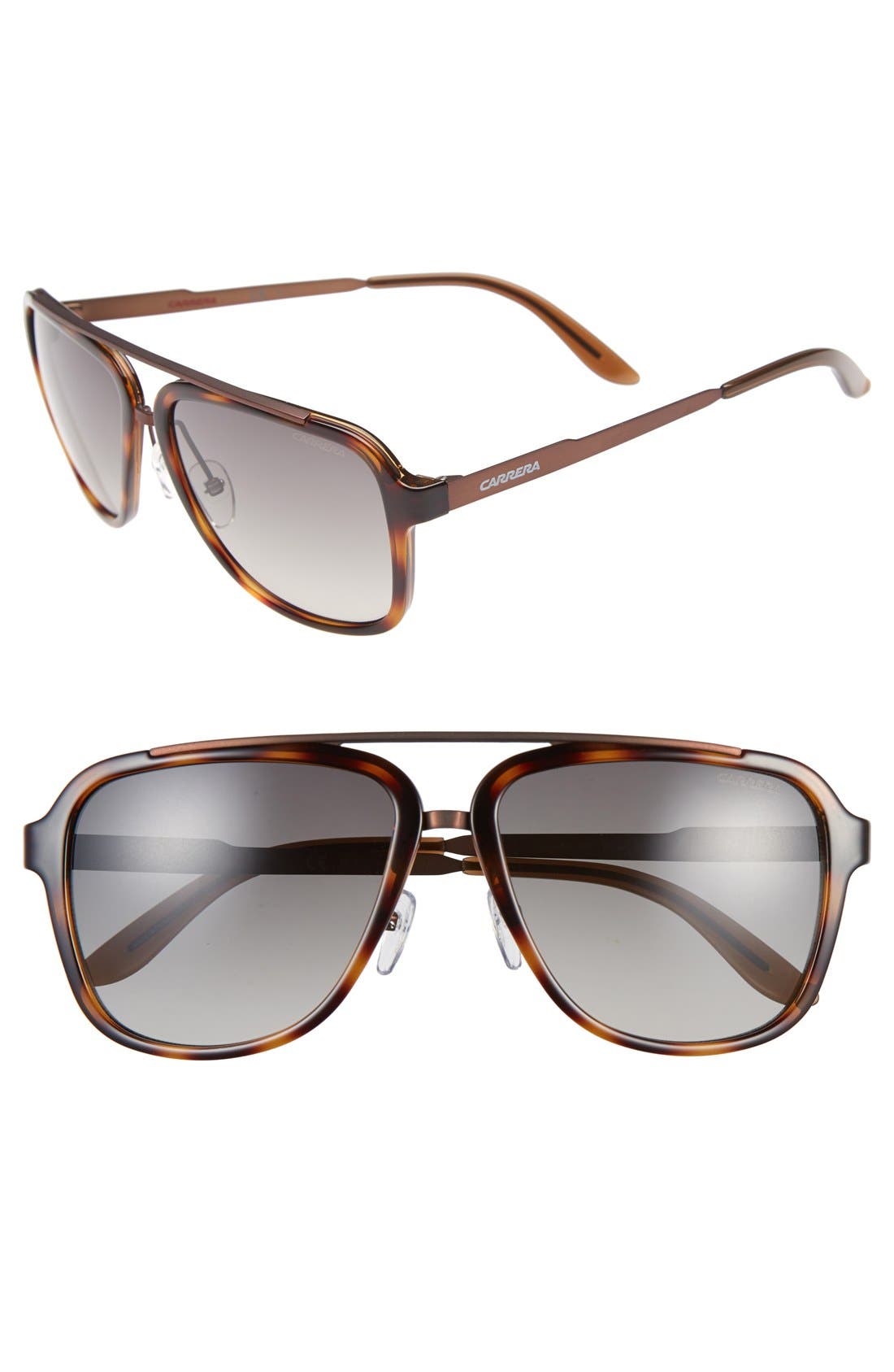 Carrera Eyewear 57mm Navigator Sunglasses | Nordstrom