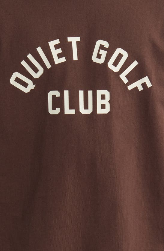 Shop Quiet Golf Club Cotton Graphic Ringer T-shirt In Brown