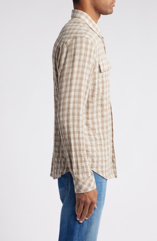 Shop Rails Powell Check Herringbone Button-up Shirt In Tumbleweed Dune