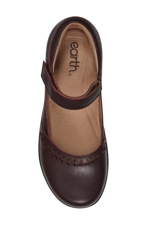 Earth Kalece Womens Adjustable Leather Mary Jane Heels In Burgundy