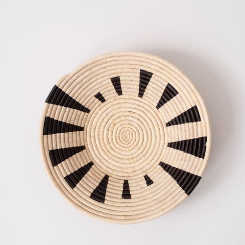 Shop Maadili Collective Nautilus Basket In Natural/black