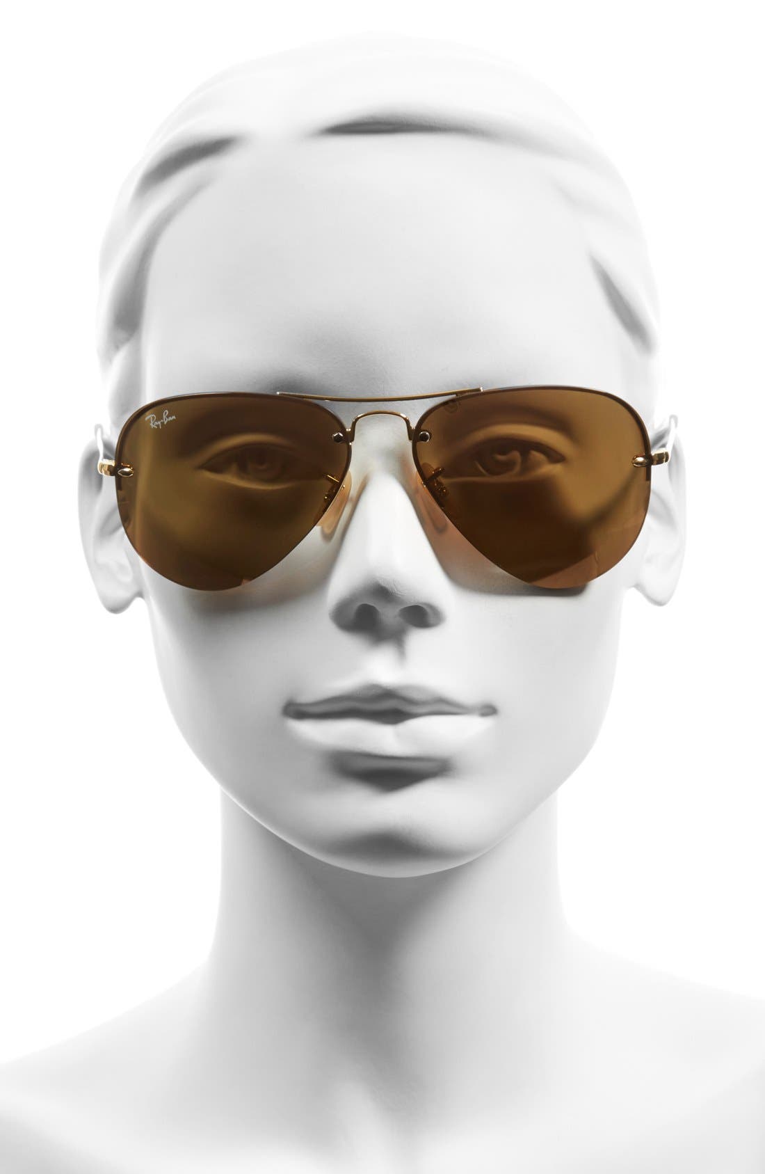 highstreet 59mm semi rimless aviator sunglasses