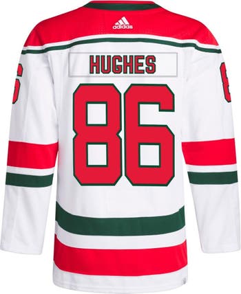 Men's New Jersey Devils Jack Hughes adidas Black Alternate