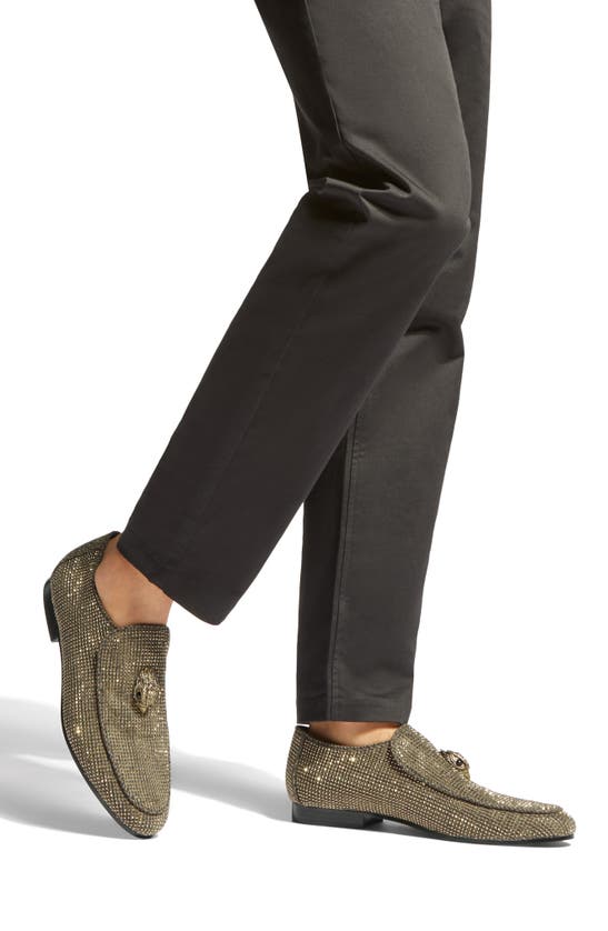 Kurt Geiger London Mens Dark Brown Hugh Eagle-embellished Herringbone Woven Loafers In Dark Brown