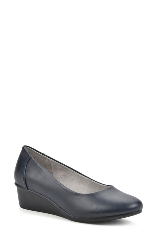 Cliffs By White Mountain Boldness Wedge Pump In Navy/smooth