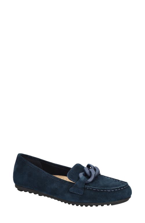 Bella Vita Cullen Driving Loafer in Navy Suede Leather at Nordstrom, Size 10