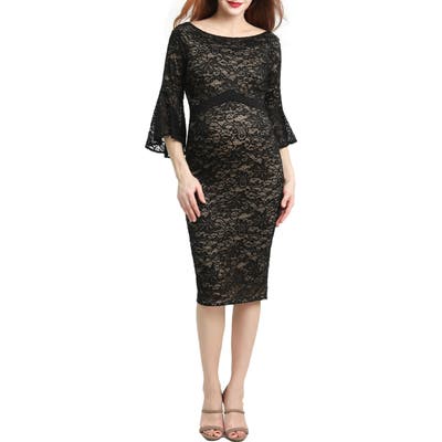 Kimi & Kai Lena Maternity Body-Con Dress, Black