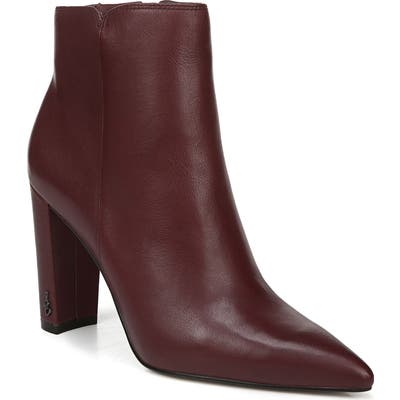 Sam Edelman Raelle Pointy Toe Bootie, Burgundy