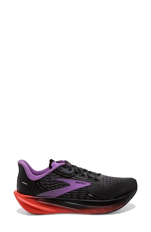 Brooks Hyperion Max Running Shoe In Black/fiesta/bellflower